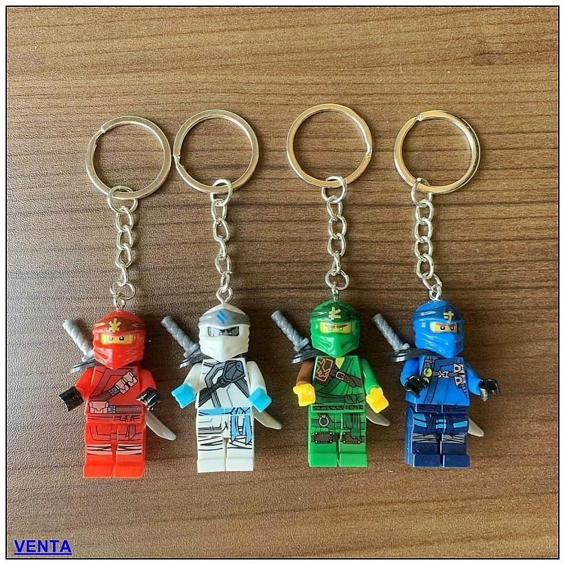 Compatível com Lego Ninja chaveiro Kai/Jet/Lloyd chaveiro mochila pingente casal escola primária estudantes presente
