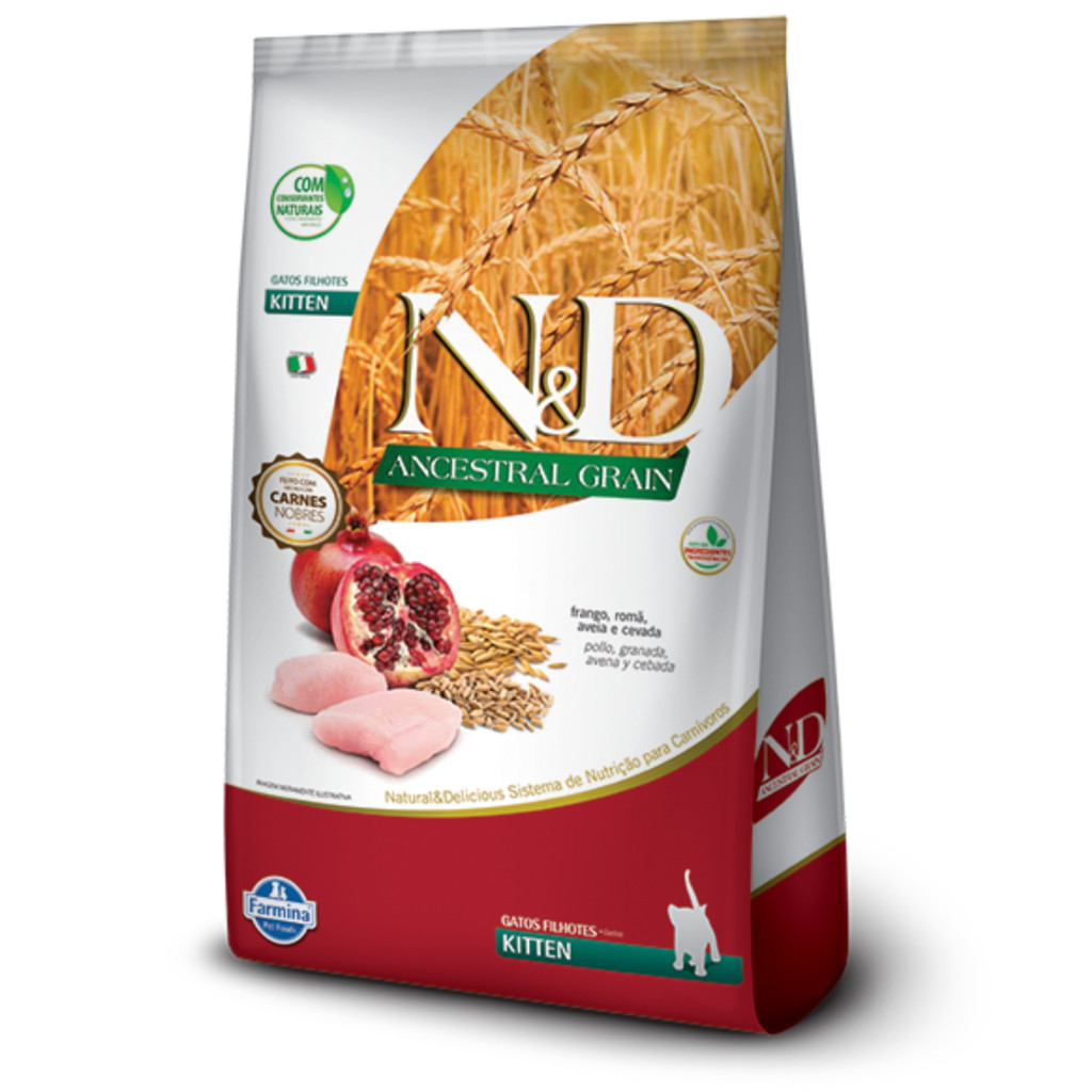 Ração N&D Ancestral Grain Para Gatos Filhotes Sabor Frango e Romã 400g em Oferta na Shopee