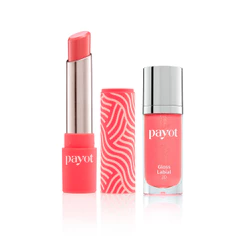 Kit Lábios Chérie Payot - Batom Matte Nude Rosado + Gloss Labial 3D Goiaba 30