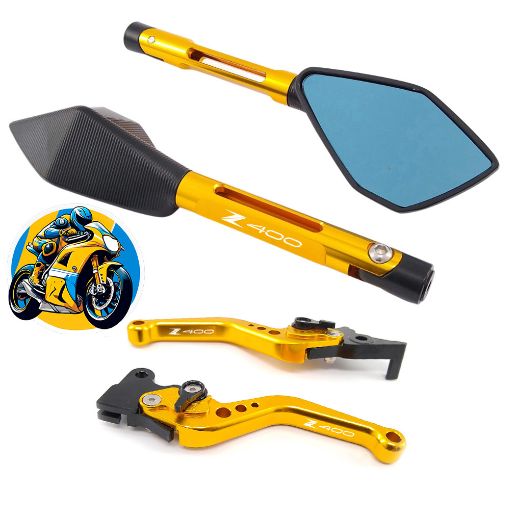Manete Esportivo Retrovisor Tomok II Z400 Z 400 Z400 Gravado com Laser