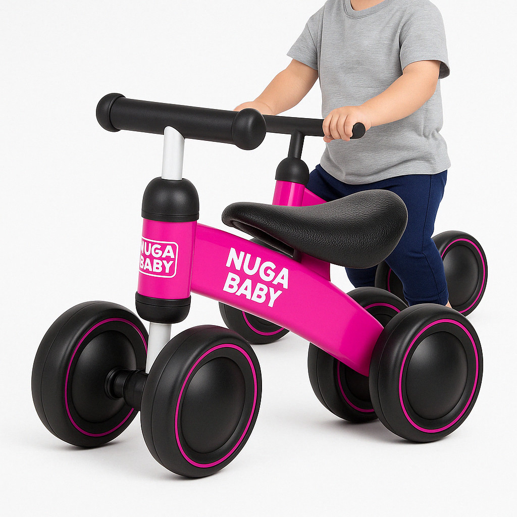 Bicicleta de Equilibrio Infantil Bike Bicicletinha 4 Rodinhas Presente Criativo Para Bebe Crianças