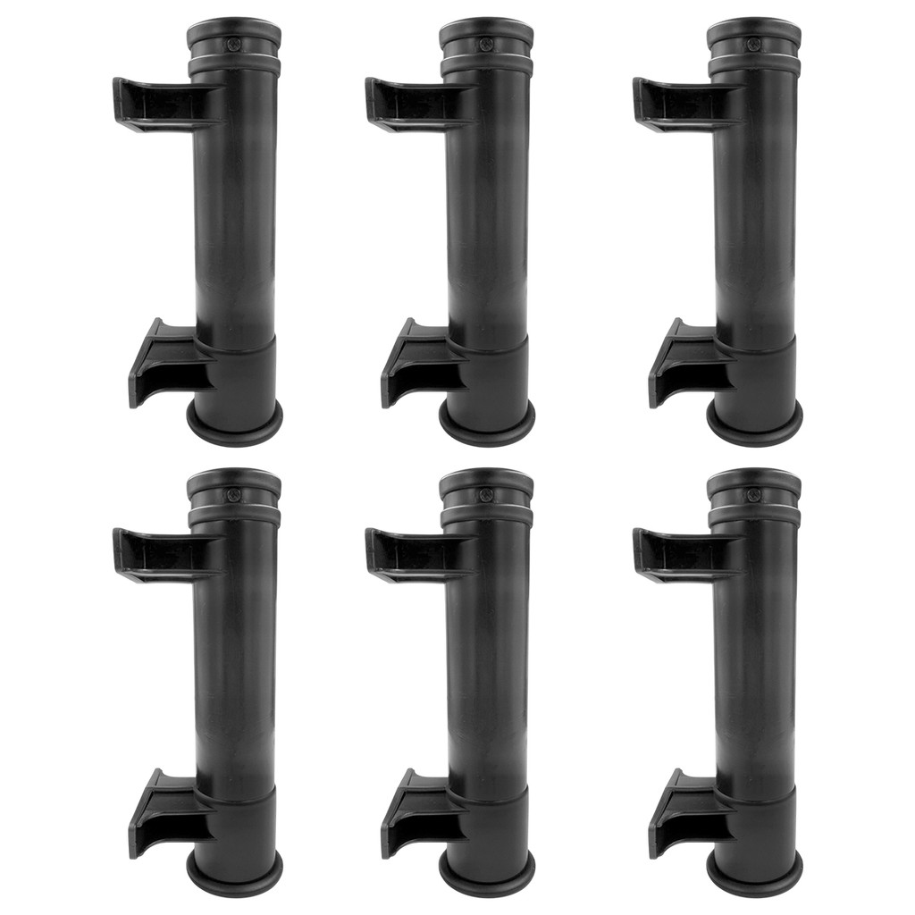 Kit 6 Porta Vara Caniço Lateral Rei Marine Cor Preta