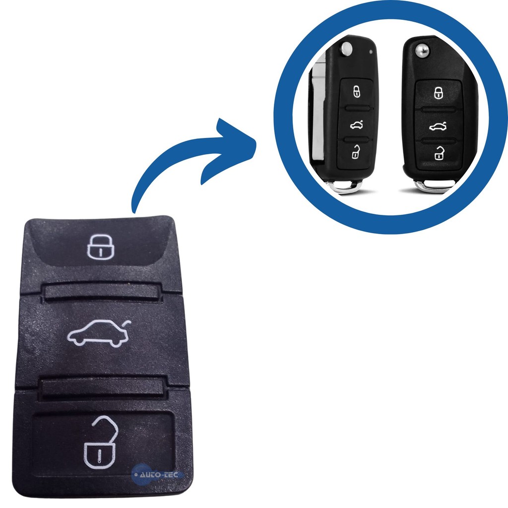 Capa Frontal 3 Botões Gol Voyage Up Chave Canivete Preto em Oferta na Shopee