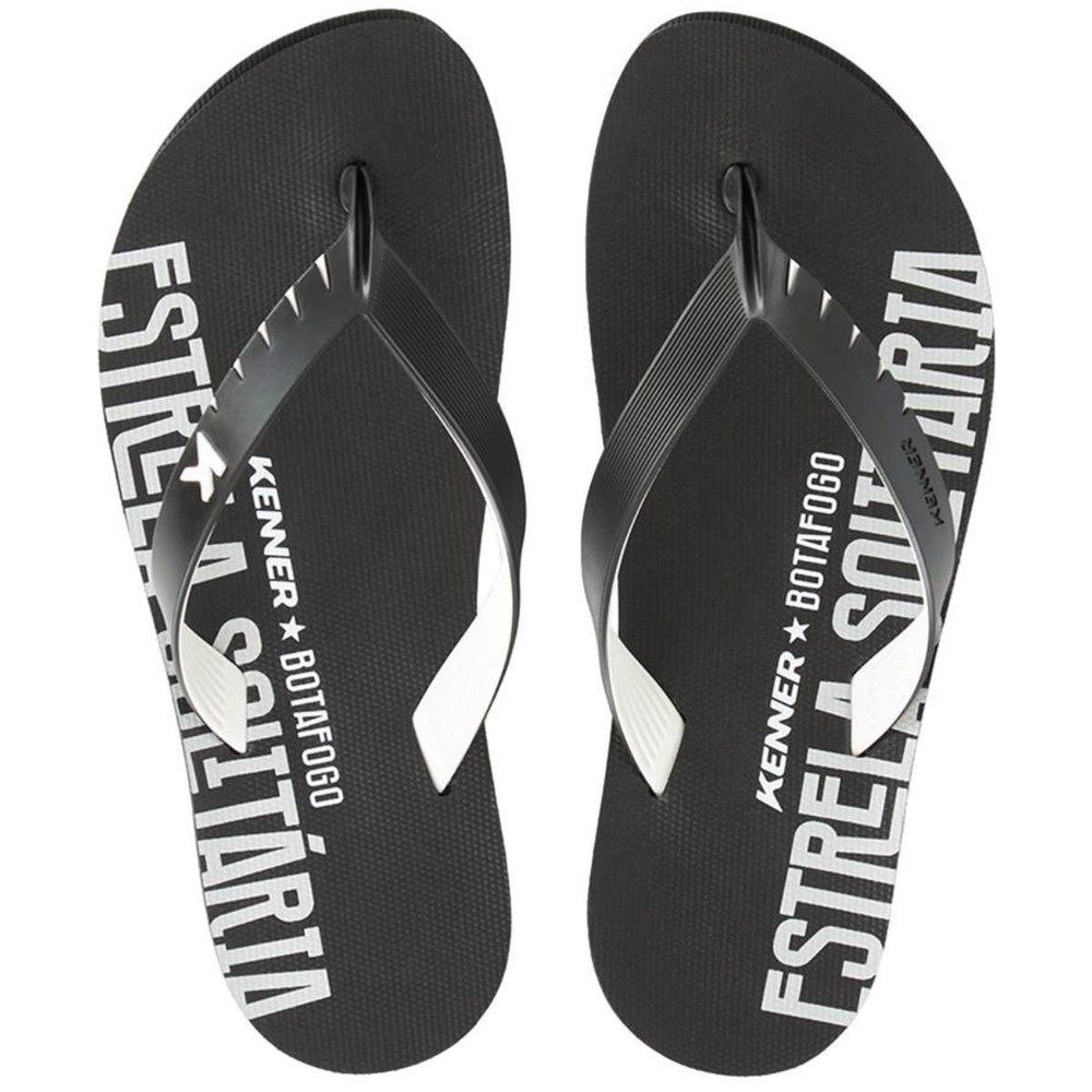 Chinelo Kenner Red Botafogo Masculino - Preto e Branco em Oferta na Shopee