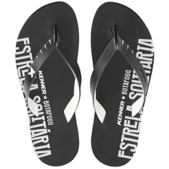 Chinelo Kenner Red Botafogo Masculino - Preto e Branco