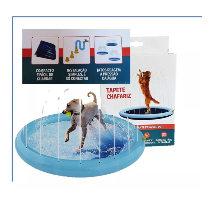Chafariz Refrescante Brinquedo Verão Cachorro Piscina Pet