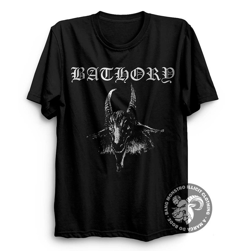 Camiseta Bathory Preta Camisa bathory Black Metal de Algodão