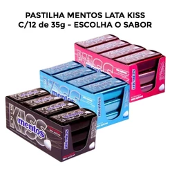 Pastilha Mentos Lata Kiss Escolha o Sabor c/12 de 35g - Perfetti