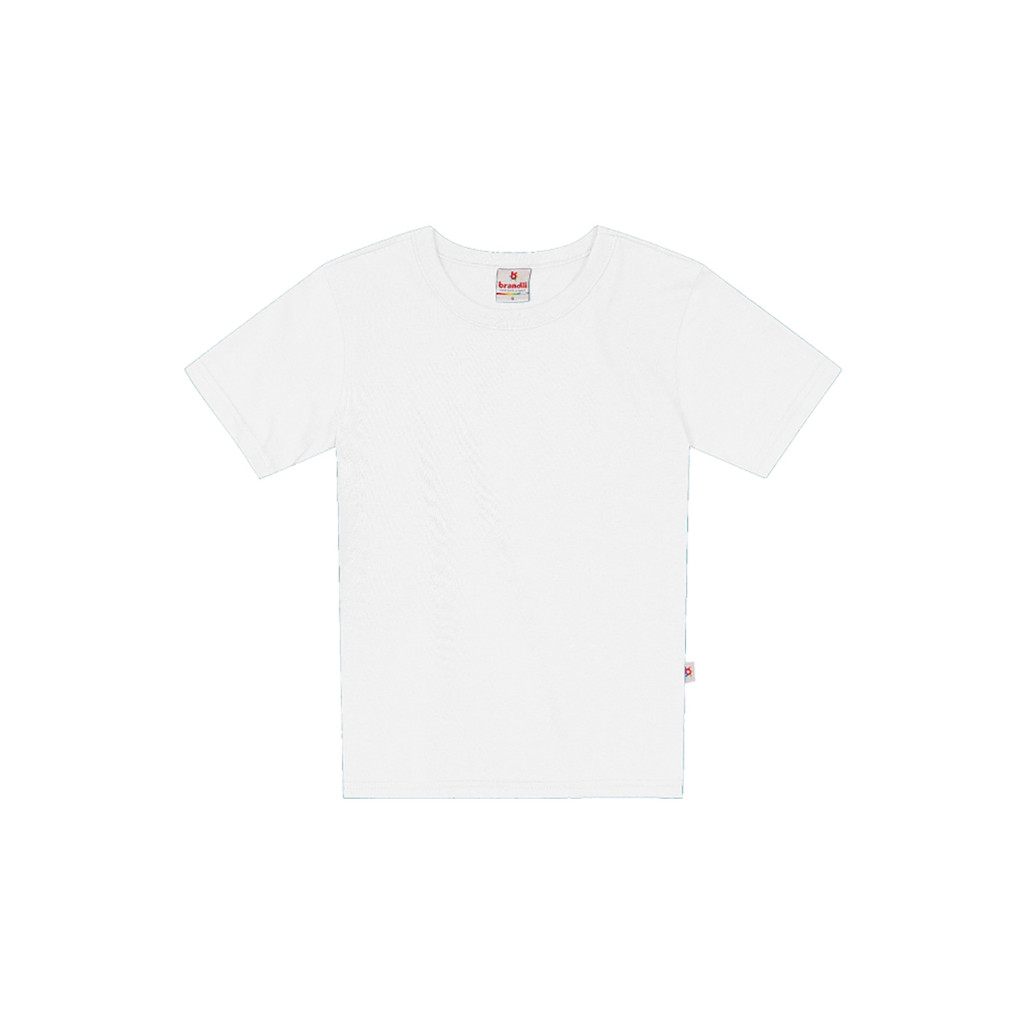 Camiseta Básica Infantil Menino em Malha - Branco - Brandili - Baby & Kids Fashion