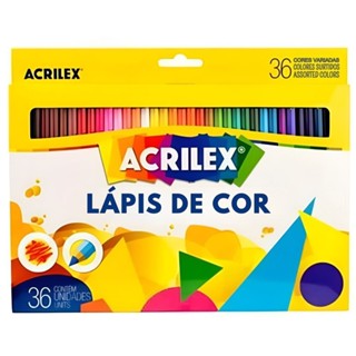 Lápis de Cor 36 Cores - Acrilex em Oferta na Shopee