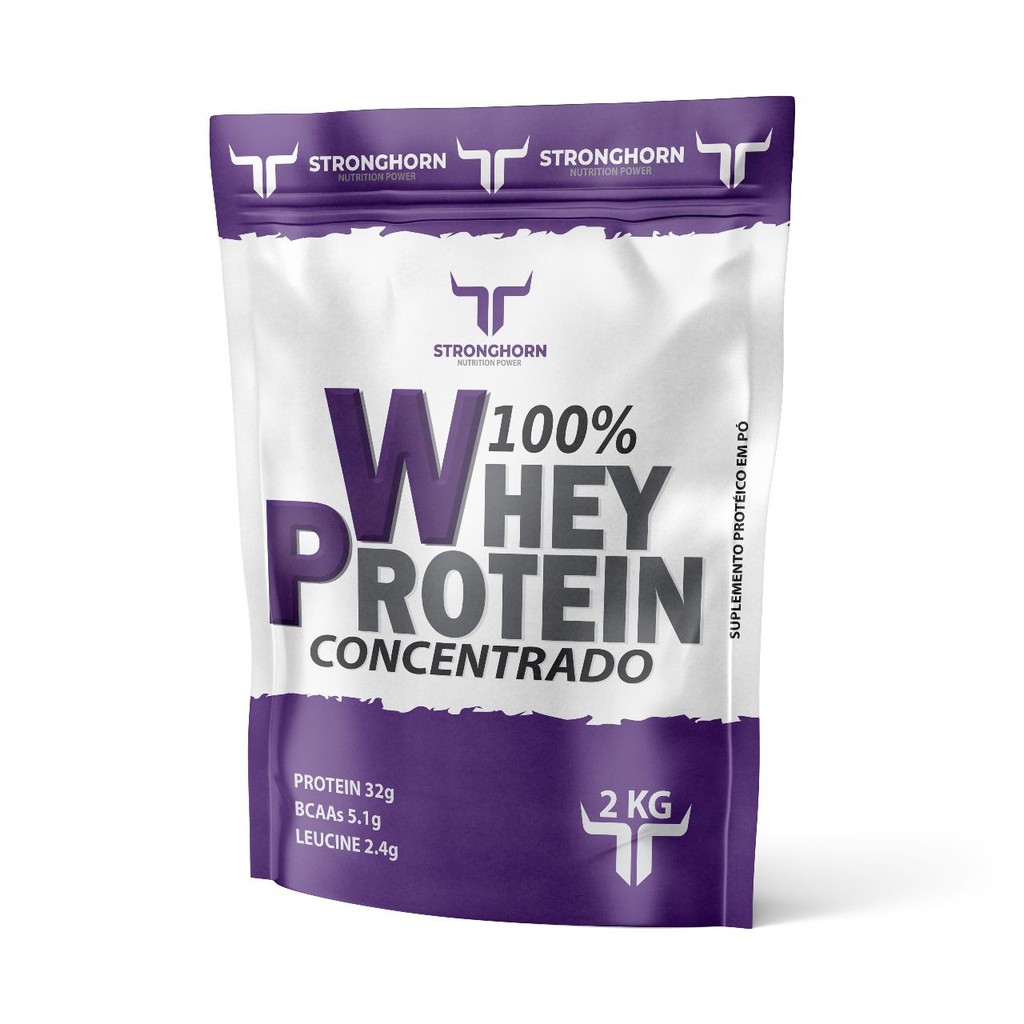 Whey Protein 100% Ultra Concentrado 2Kg Stronghorn Chocolate