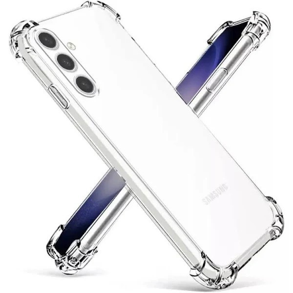 Kit para Galaxy M55 | Capa Transparente + Película de Cerâmica + Suporte de Mesa