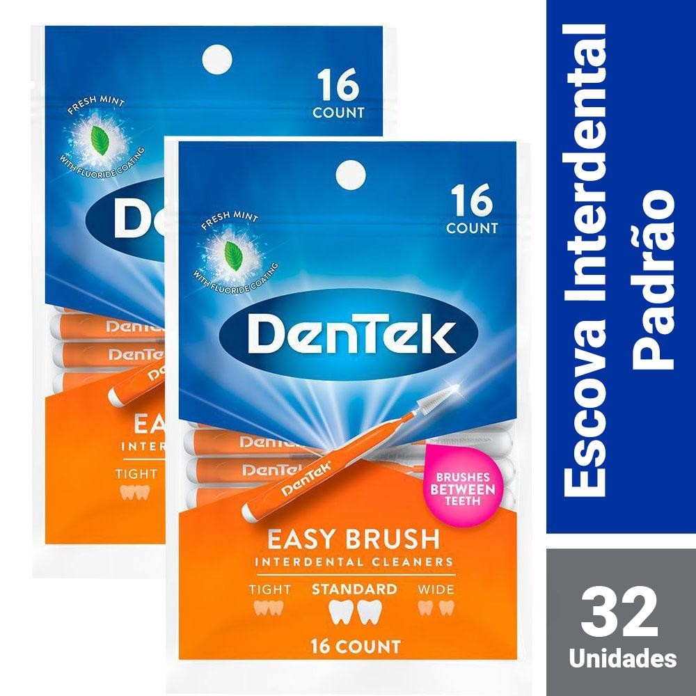 Kit Escova Interdental DenTek Easy Brush Padrão 32 unidades	 em Oferta na Shopee