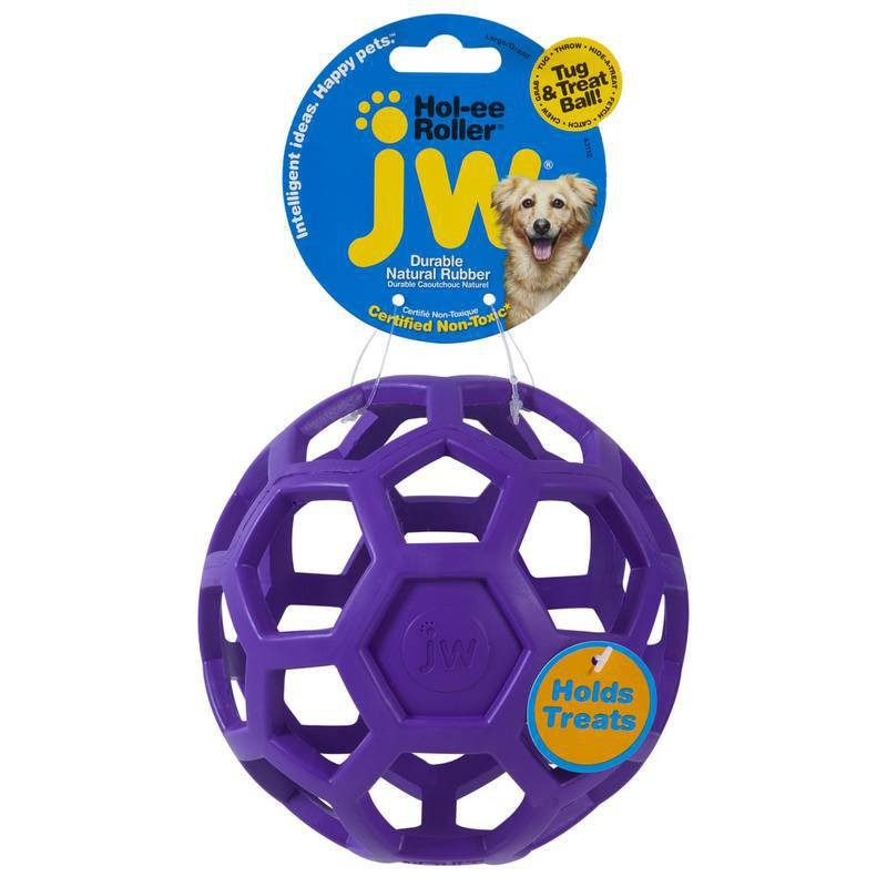 Brinquedo Bola JW Holee Roller Recheavel Petiscos Snacks Para Cachorro Pequeno - Roxo