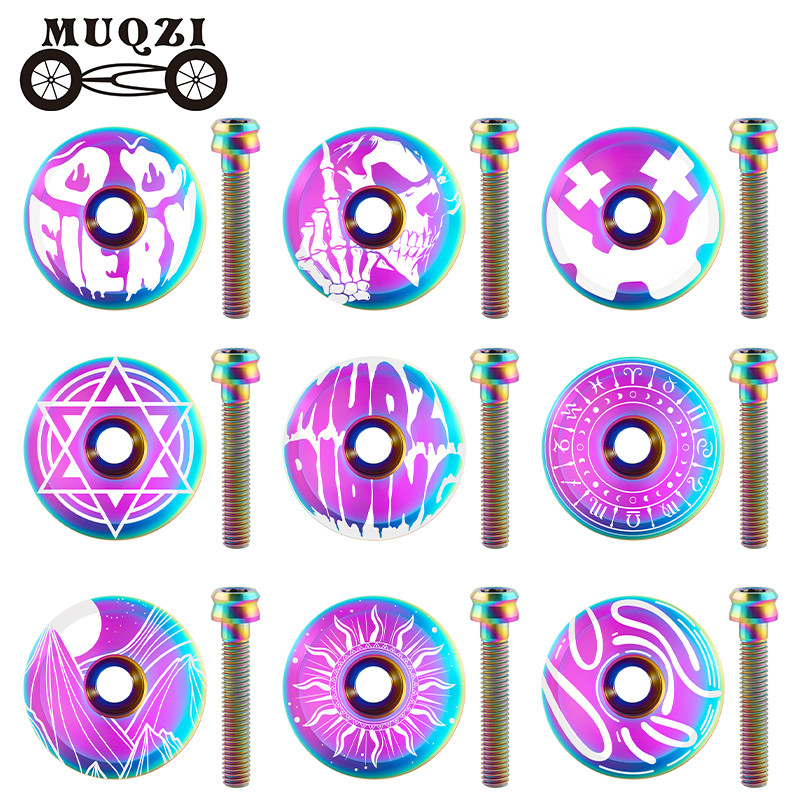 MUQZI Tampa Superior Do Fone De Ouvido De Titânio MTB Bicicleta Dobrável De Estrada 1-1/8 Da Haste Ciclismo Capa em Oferta na Shopee