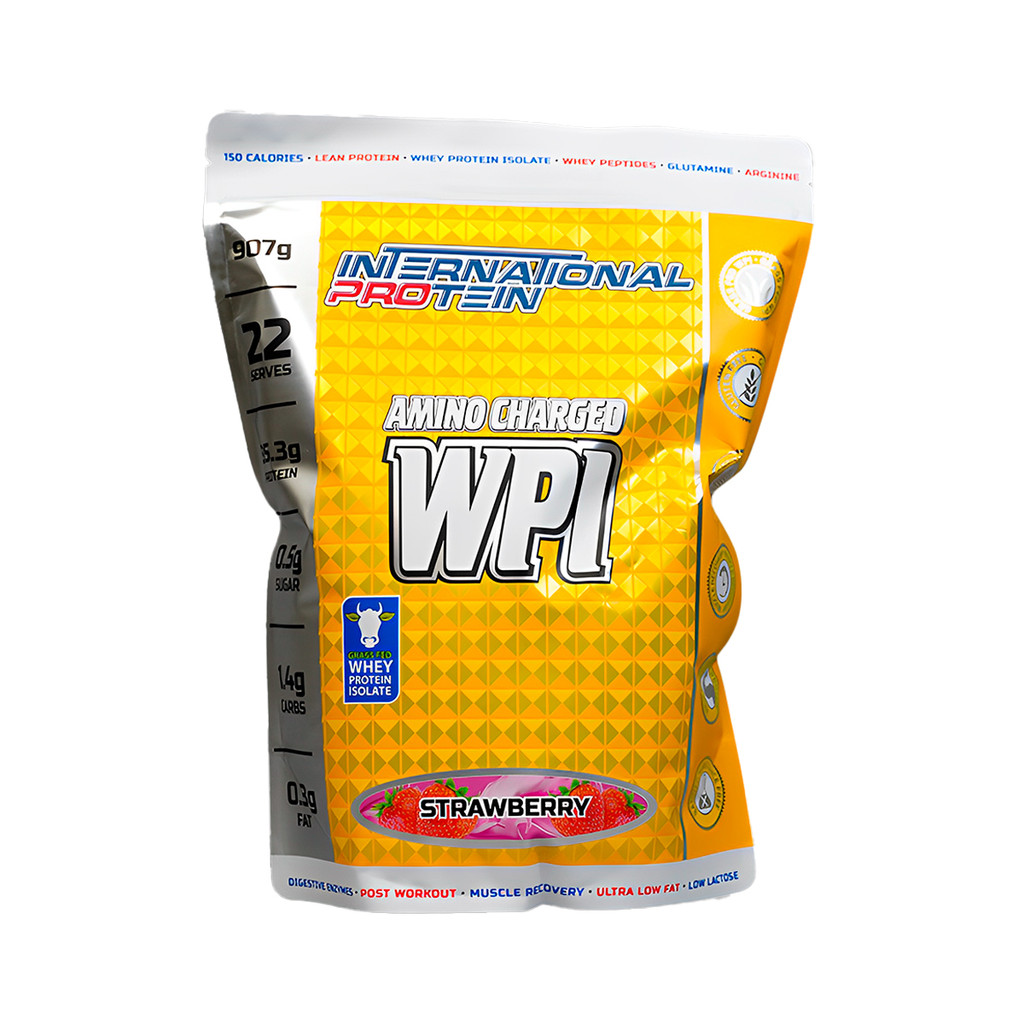 Whey Protein Isolado - Amino Charged Wpi Morango 900g - International Protein