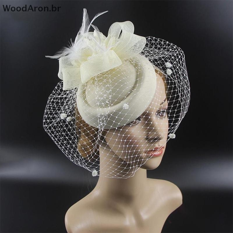WoodAron Com Flor De Renda Feminino Elegante Chapéu Grampos De Cabelo Fascinag Festa De Casamento br