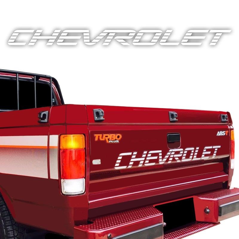 Faixa Traseira Chevrolet D20 Adesivo Branco Modelo Original em Oferta na Shopee