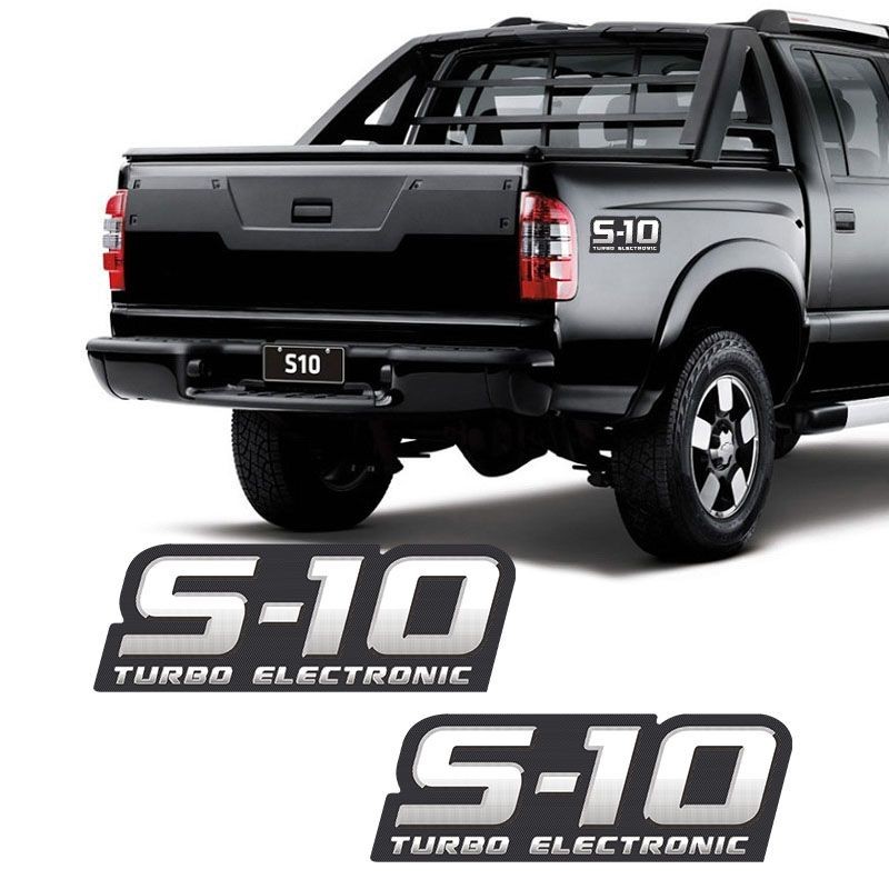 Par De Adesivos S10 Turbo Electronic Emblema 2009 2010 2011 em Oferta na Shopee
