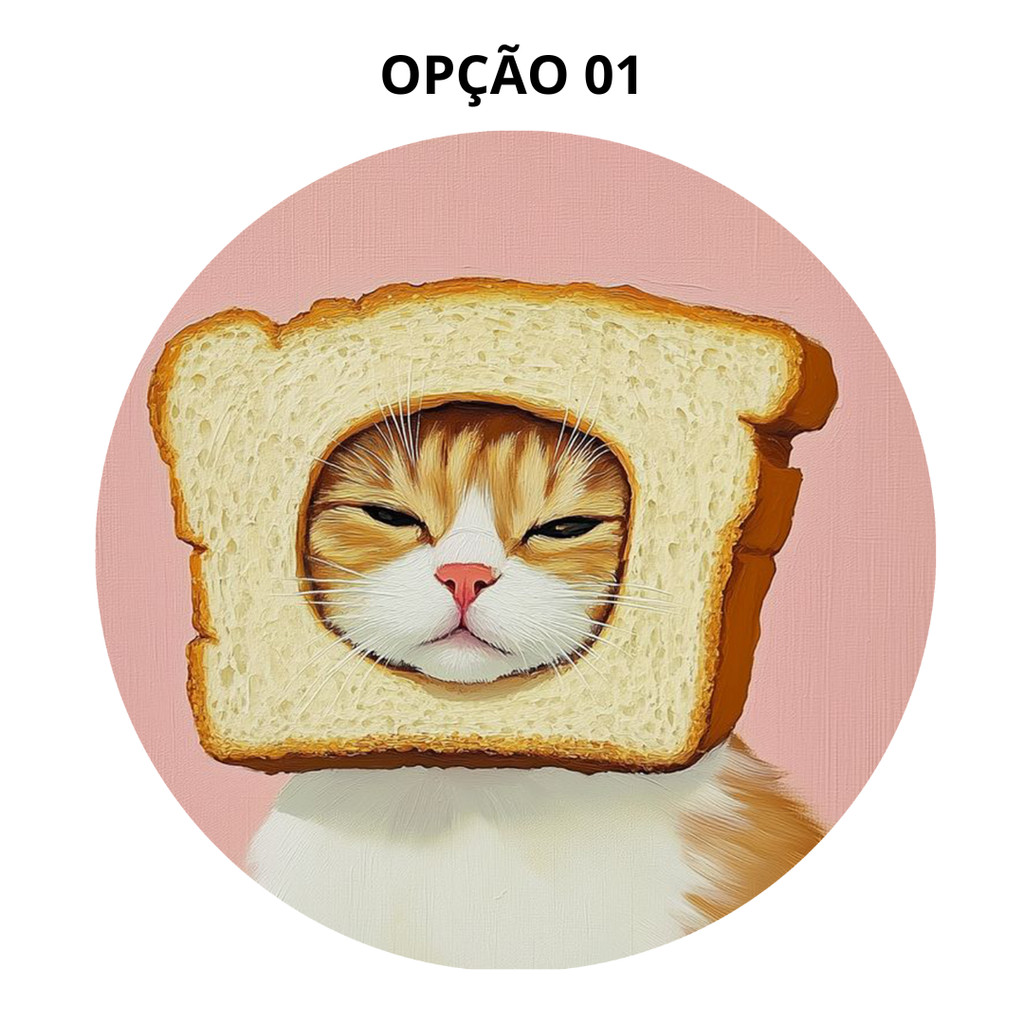 Mouse Pad Gatos Engraçados Redondo 19cm Antiderrapante em Oferta na Shopee