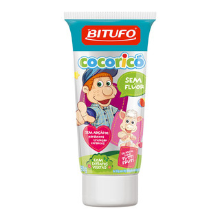Gel Dental Bitufo Cocoricó Tutti Frutti Sem Flúor 90g em Oferta na Shopee