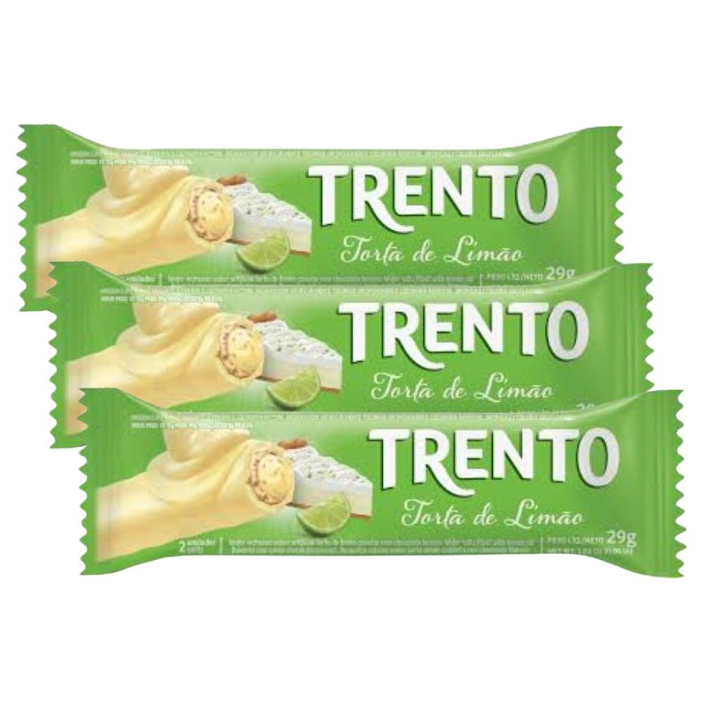 Kit 3 Chocolate Trento Torta de Limão 29g - Food & Beverages