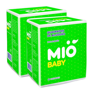 Kit 2 Algodão Mió Baby Quadrado 50 Unidades cada em Oferta na Shopee