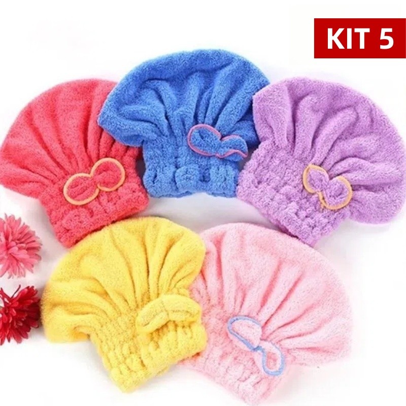 Touca para seca cabelo Mágica Touca de Banho Absorvente Toalha de Microfibra Touca para seca cabelo Mágica Touca de Banho Absorvente Toalha de Microfibra