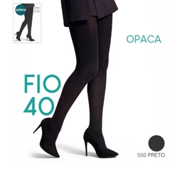 Meia Calça Fio 40 Opaca Selene Original Preto Pó Bege