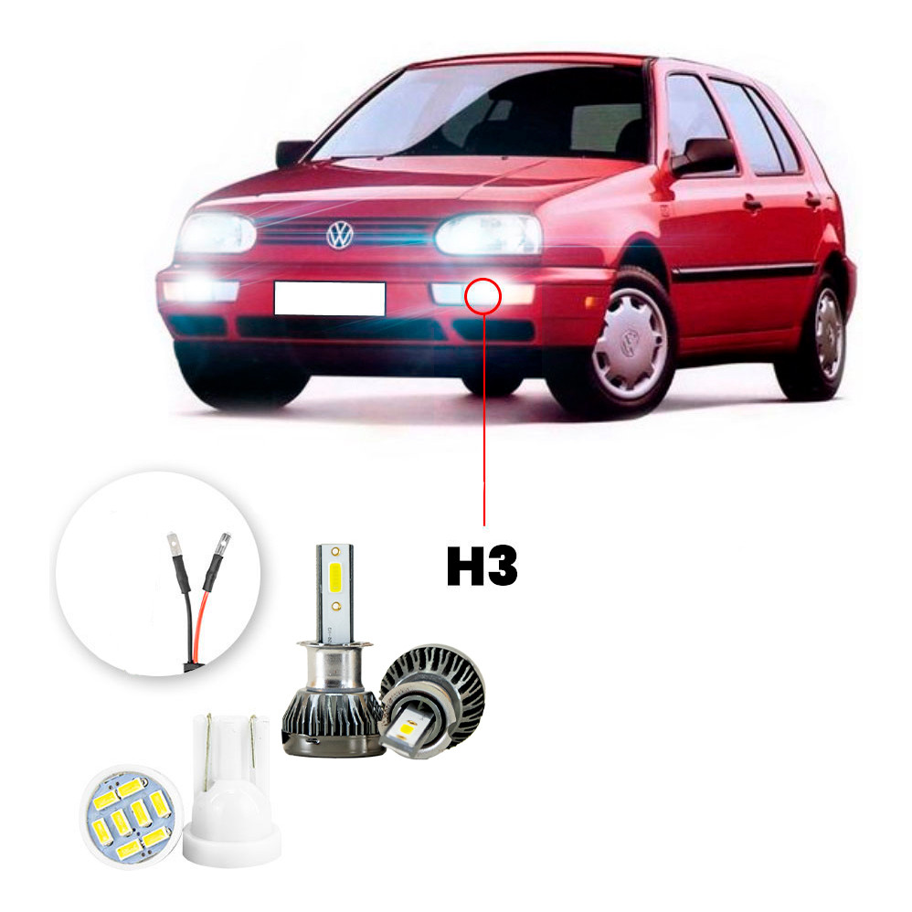 Ultra Led Nano 22000lm Volkswagen Golf Mexicano 1992-1998 H3
