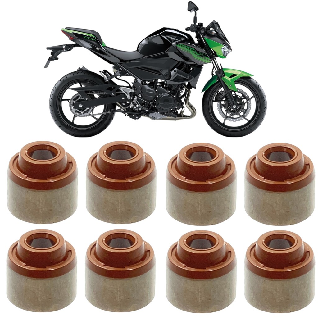 KIT RETENTORES DA HASTE DE VALVULAS KAWASAKI Z 400 / SE 2019 A 2025