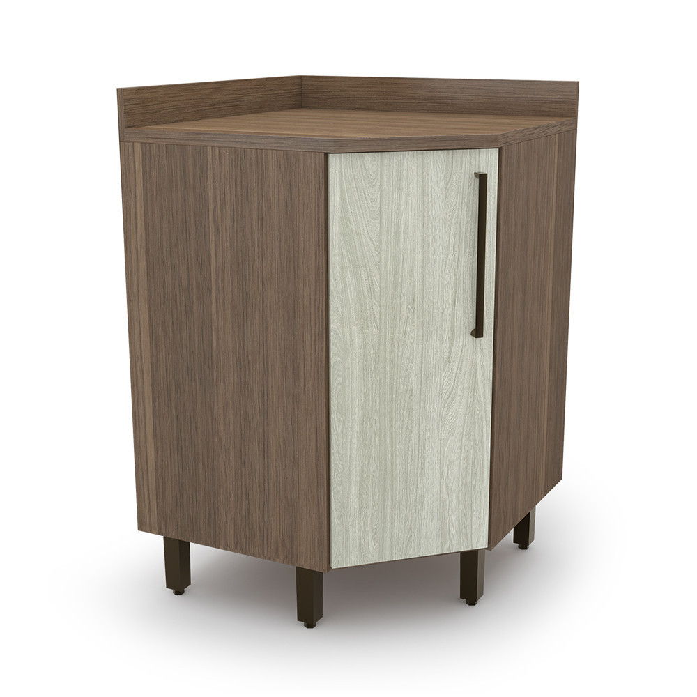 Balcao Evolution Plus 1 Porta Canto Tannat/Legno Crema Batrol em Oferta na Shopee