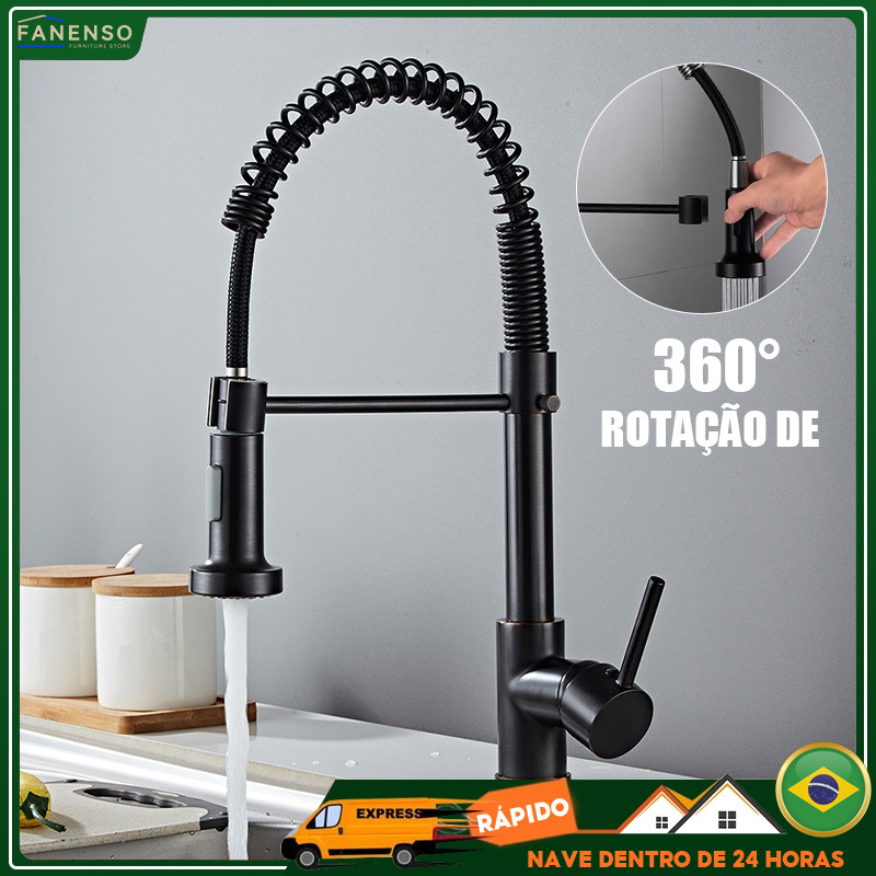 Torneira Gourmet Com Chuveiro - Torneira Para Cozinha Luxo Torneira Com Rotação De 360°