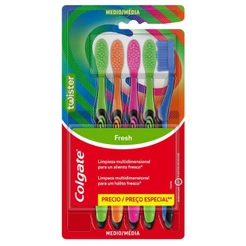Escova de Dente para Família Colgate Colors 5 unidades