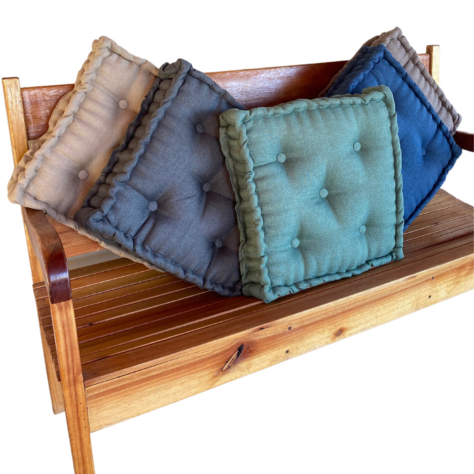 ALMOFADA 70x40x10 CM FUTON TURCA CHEIA LINHO ASSENTO ENCOSTO CADEIRA BANCO SOFÁ