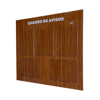 Quadro De Aviso E Gestão Informativo Escritório Empresas Metas Mural 5 Displays A4 ACM Madeira Mogno em Oferta na Shopee