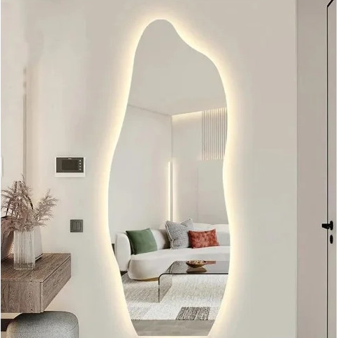 Espelho Orgânico Flame 170x70 E06 com LED Branco Quente 110V 3000K – Sofisticação e Conforto