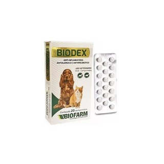Antiinflamatório Para Cães e Gatos Biodex Cartela 20 Comp em Oferta na Shopee