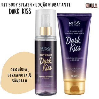 Kit Body Splash + Loção Corporal DARK KISS Kiss New York 180ml em Oferta na Shopee