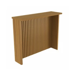 Painel de Ilha Ripado Bancada para Cozinha Nesher 120 cm MDF Freijó