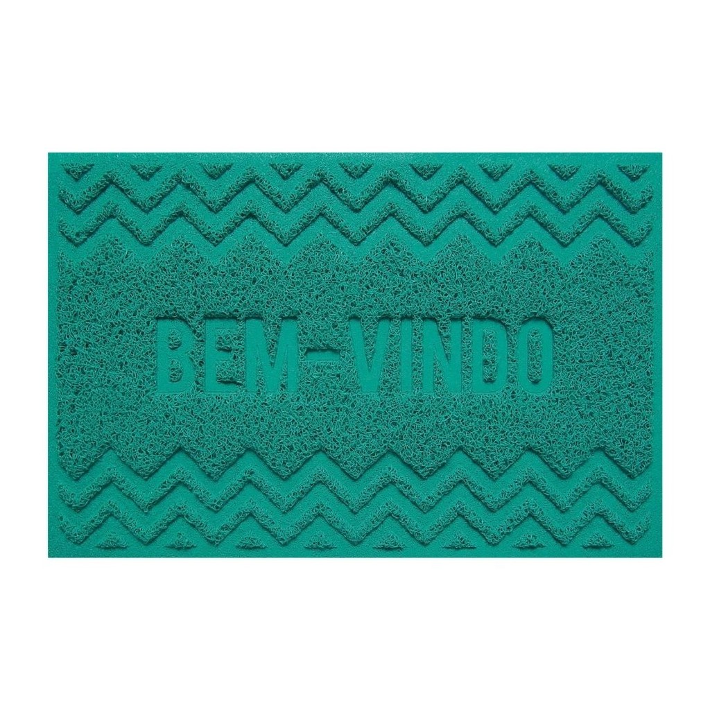 Tapete Capacho Vinilico Zigzag 40x60cm Uzoo Porta Entrada Decoração Antiderrapante