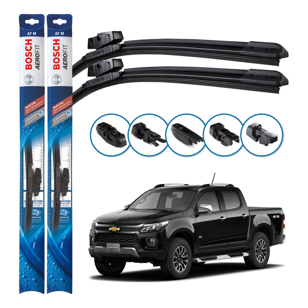 Par de Palhetas Limpador Parabrisa Multiclip Original Bosch Chevrolet S10 2020 A 2024 em Oferta na Shopee