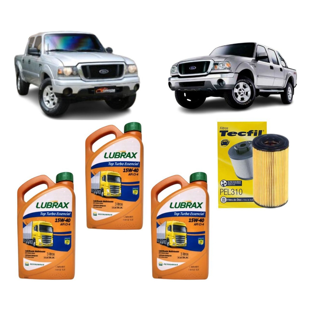 Kit Troca De Oleo Ranger 3.0 Diesel 15w40 Lubrax 2005 A 2008 em Oferta na Shopee