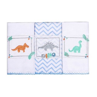 Kit Pano De Boca Papi Bordados Karinho Dino - 03 Peças em Oferta na Shopee