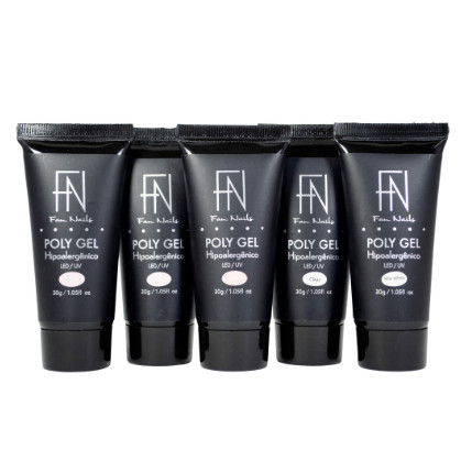 Polygel Fan Nails Classic Hipoalergênico Unhas 30g em Oferta na Shopee