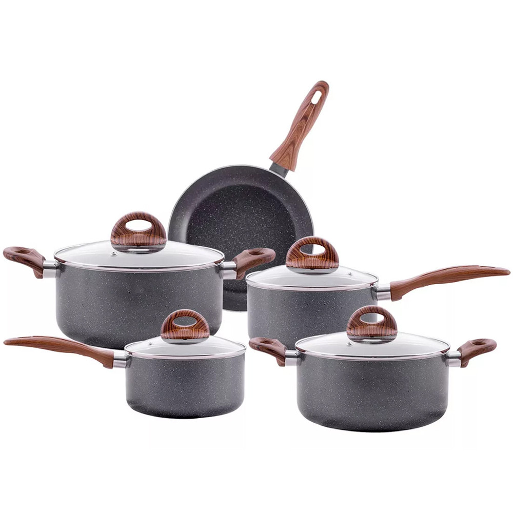 Jogo De Panelas antiaderente Cerâmic Life Smart Plus Em Alumínio Indução 5 peças Granito Brinox em Oferta na Shopee