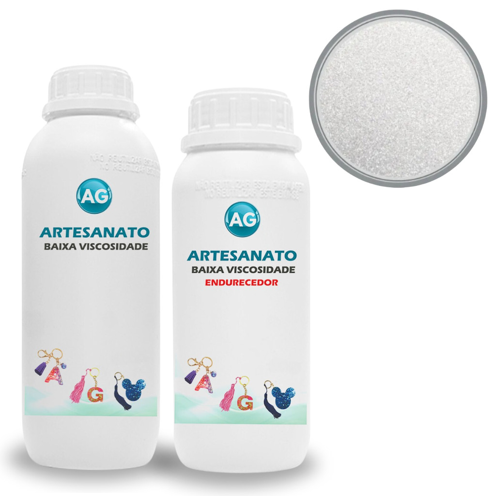 Resina Epóxi 1Kg + Glitter AG Variedades