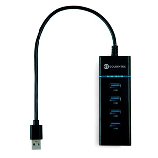 Mini HUB USB 3.0 com 04 Portas | Goldentec em Oferta na Shopee