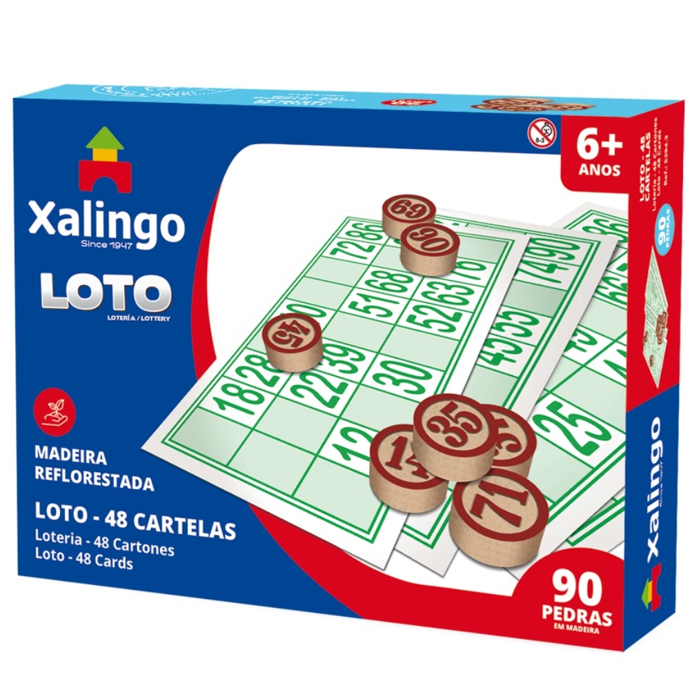 JOGO LOTO 48 CARTÕES XALINGO 90 PEDRAS EM MADEIRAS REFLORESTADA FAMÍLIA CRIANÇA NÚMEROS RACIOCÍNIO em Oferta na Shopee