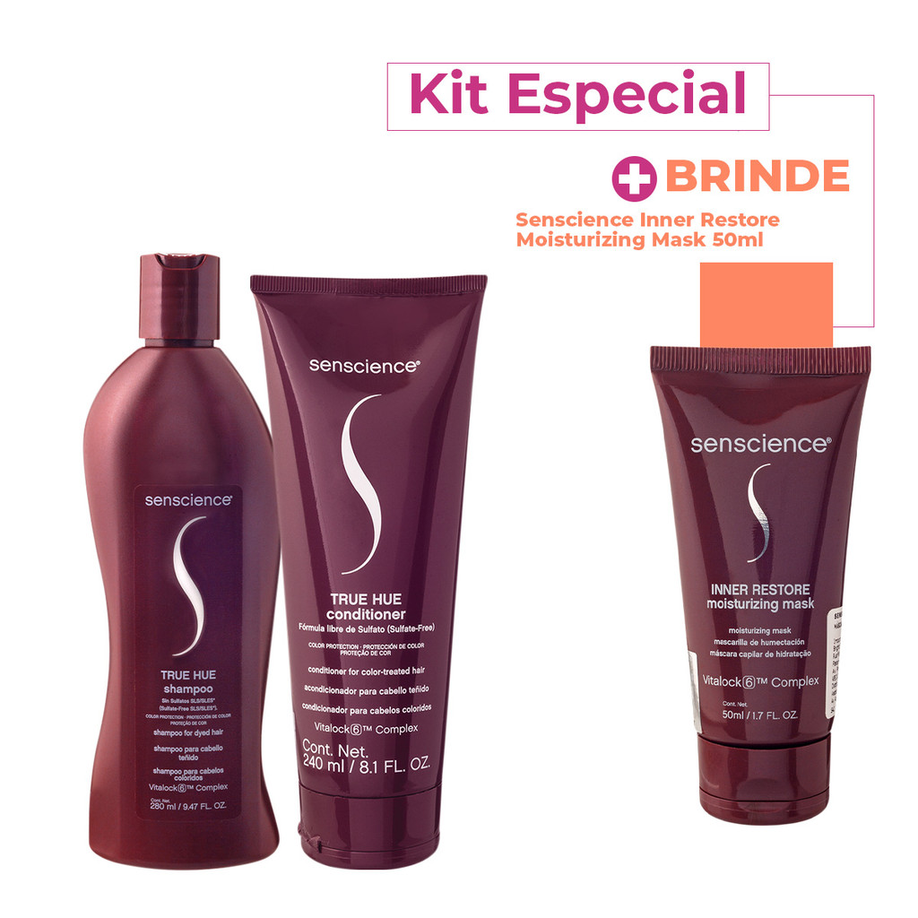 Kit Senscience True Hue Inner Restore Duo Máscara (3 produtos) em Oferta na Shopee